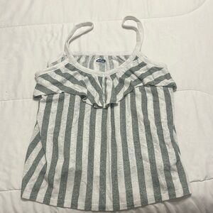 cute green and white old navy tank top!